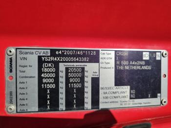 Scania Scania R500 4x2 HMF 19 tm CRANE - KRAN / RETARDER
